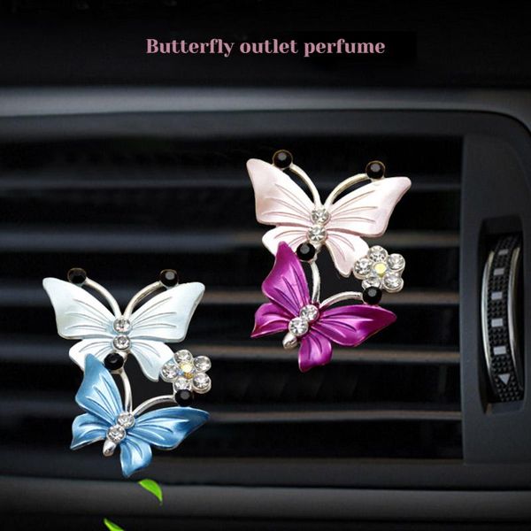 

interior decorations creative car air freshener luxury butterfly auto conditioning outlet fragrance clip decor ornament perfume gift