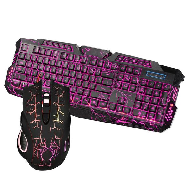 

color 0led atmosphere light usb 2.0 gaming wired 104 keys english keyboard with mouse set 5500dpi variable peripherals keyboards