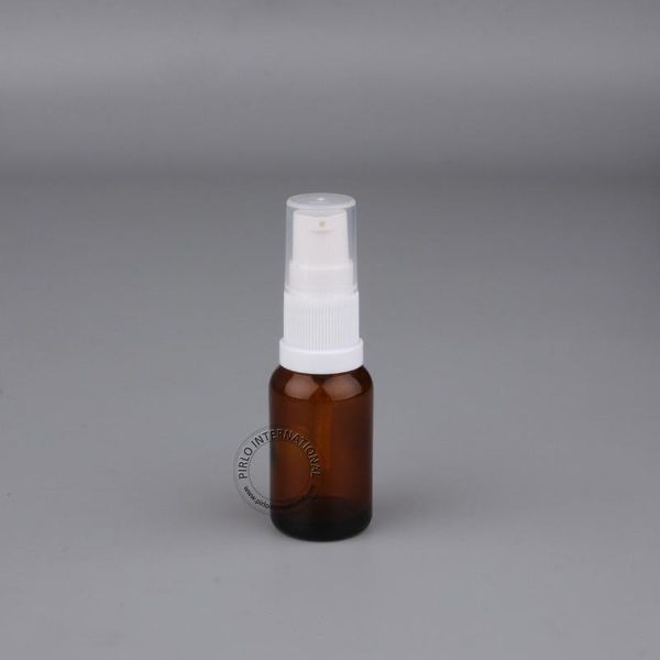 

10pcs/lot 15ml amber essential oil perfume glass spray bottle 1/2oz lotion pump bottles 15cc mini cosmetis container storage & jars