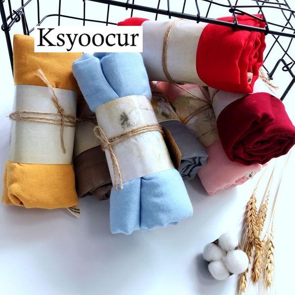 

scarves size 180*125cm, 2021 style cotton linen selling four seasons fashion scarf shawls and women brand ksyoocur e28, Blue;gray