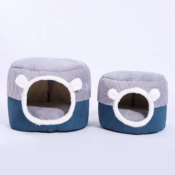 

cat bed house soft plush kennel puppy cushion small dogs cats nest winter warm sleeping pet dog mat supplies beds & furniture