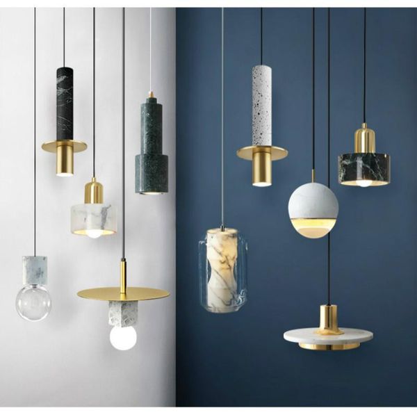 

pendant lamps multi options mini marble lighting cafe bar decoration 110v 220v warm white