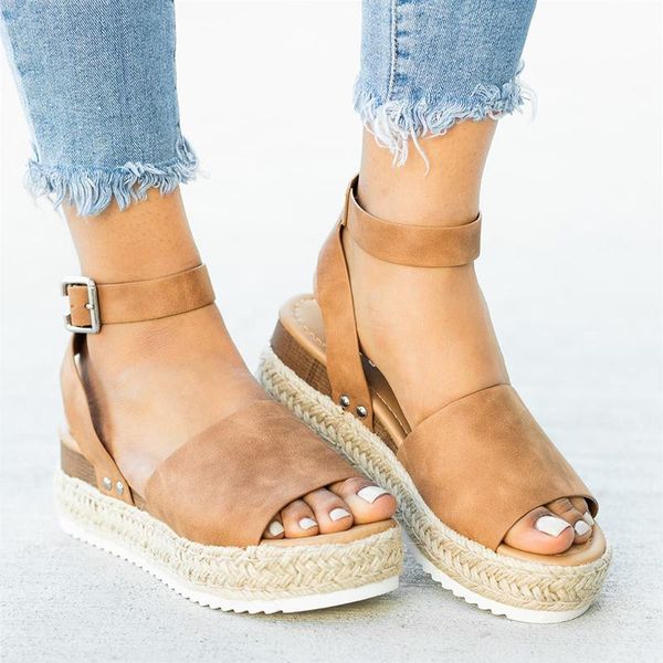 

women's sandals platform shoes summer fashion flat, Black