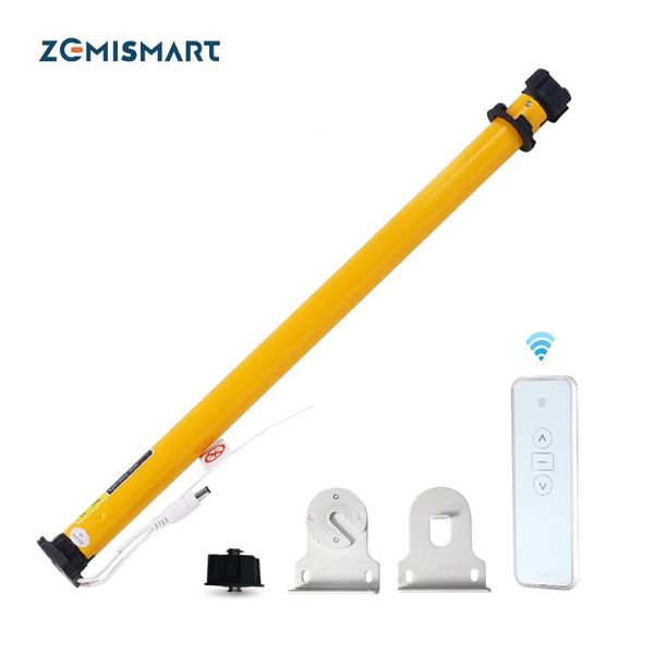 

smart home control rechargable roller blind motor with adapter for 38mm motorized electric shade rf remote work broadlink