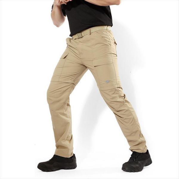 

man detachable tactical military quick women pants dry removable leg two parts army swat combat breathable camouflage trousers, Black