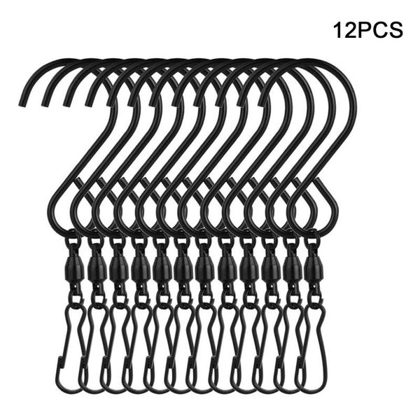 

hooks & rails 12pcs lightweight swivel hook clip practical stainless steel hanging wind spinner 360 degree rotating durable party supplies