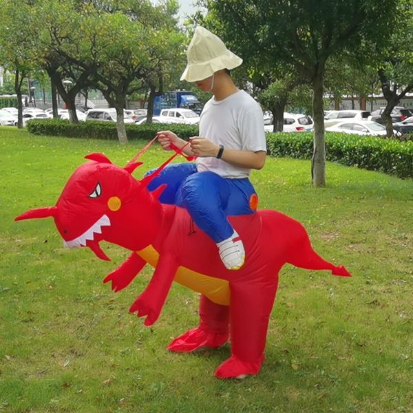 

mascot costumesred dinosaur inflatable costumes halloween costume walking mascot role play disfraz for woman manmascot doll costume, Red;yellow