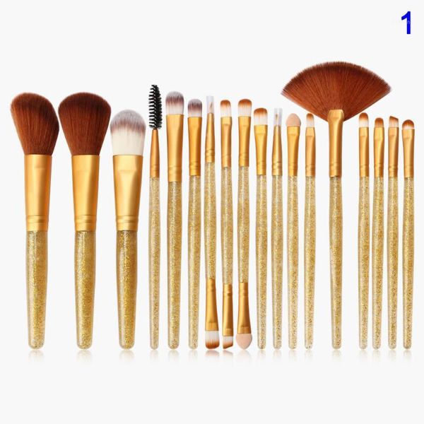 

18pcs women makeup brush set nylon hair plastic handle cosmetic tools1