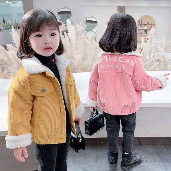 

new autumn winter girls corduroy long-sleeved jacket casual single breasted childrens clothing 1-8 year old md20337, Blue;gray