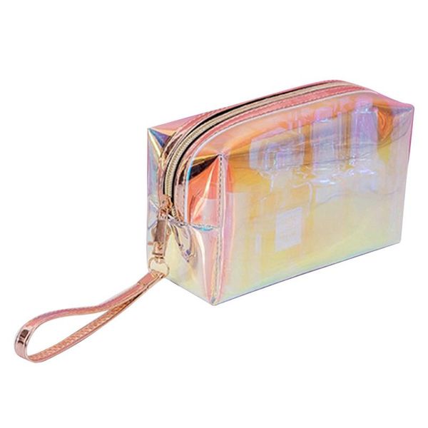 

transparent cosmetic bag female storage waterproof wash bags & cases