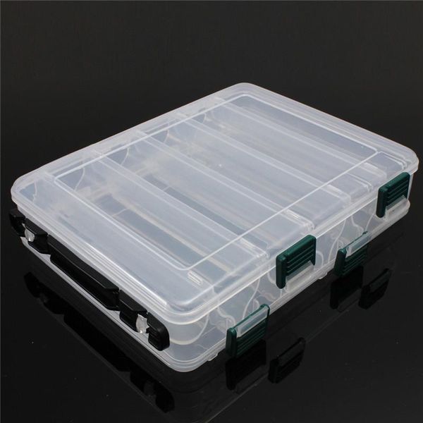 

double side 10/14 compartment fishing bait lure hooks box storage case tool tackle organizer sorting for pesca accessories