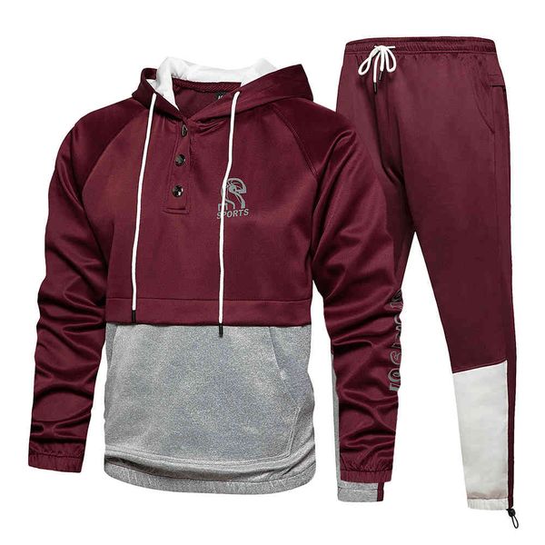 

tracksuit long-sleeve sport hoodie with slivers string pencils, Gray