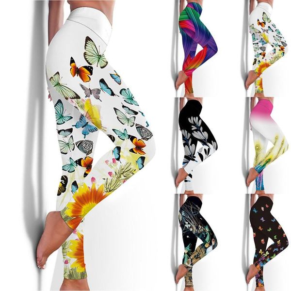 

yoga outfit 2021 fashion women's printing breathable hip lifting exercise pants fitness running gym sports active leggings