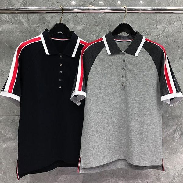 

men's polos fashion brand 2021 shirts men women casual cotton shirt summer short sleeve contrast color clothing, White;black