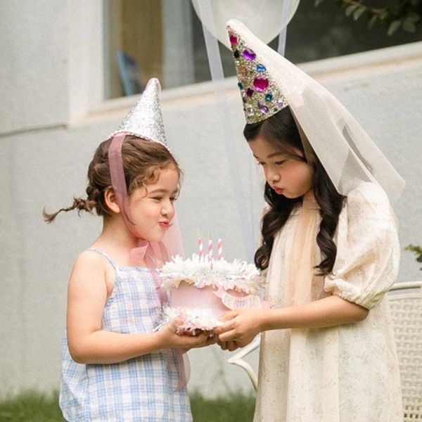 

party hats mini birthday sequin hat tiaras headbands accessories for brithday hk3