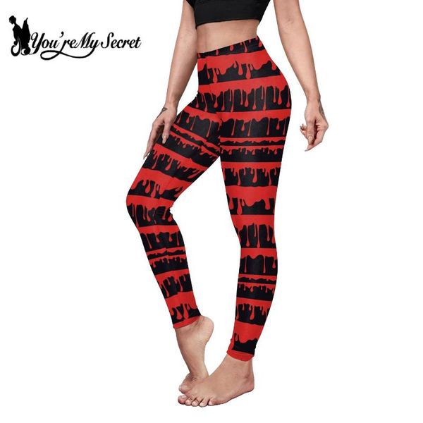 

women's leggings [you're my secret]women fashion halloween workout pants ghost print carnival slim high waist plus size female, Black