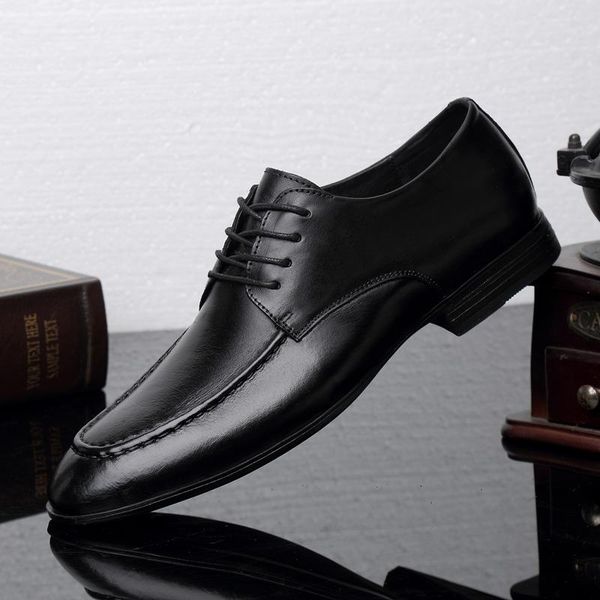 

dress shoes brogue oxfords men's lace up genuine leather business black brown mens cow fashion wedding party
