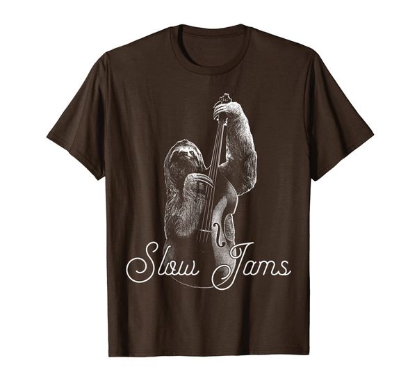 

Slow Jams Sloth Music Shirt Double Bass Music T-Shirt Gift, Mainly pictures