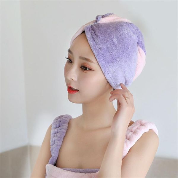 

shower caps absorbent soft breathable skin-friendly multicolor cap dry hair quick towel