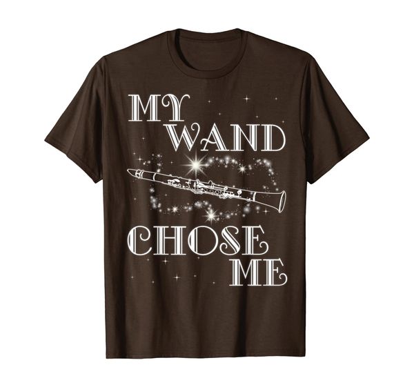 

clarinet my wand chose me tshirt funny clarinetist gift, White;black