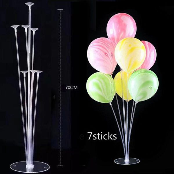 

party decoration 7/11 sticks air balls stand stick ballon holder kids birthday 1.8 m balloon arch kit wedding column ballony clips
