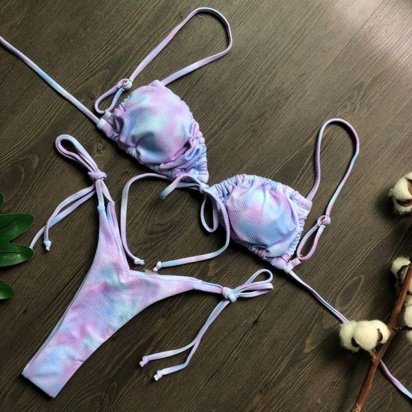 

bandage bikini women swimwear female swimsuit two-pieces set brazilian bather bathing suit lyc86 women's, White;black