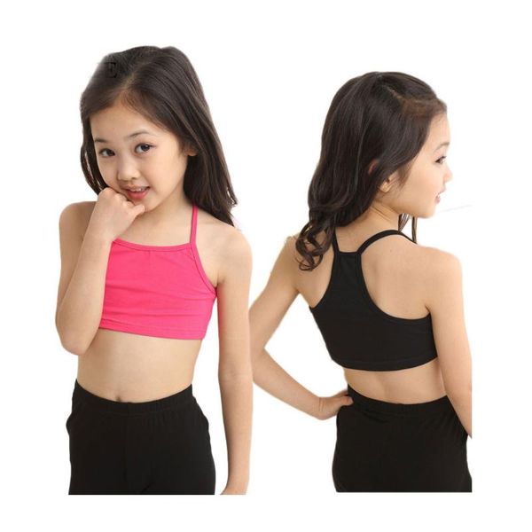 

yoga outfit candy color underwear model cotton for teenager girls camisole kids singlets children undershirt baby clothing