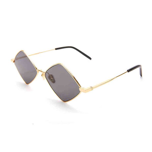 

sunglasses wind diamond ocean piece ins metal small frame men's and women's irregular, White;black