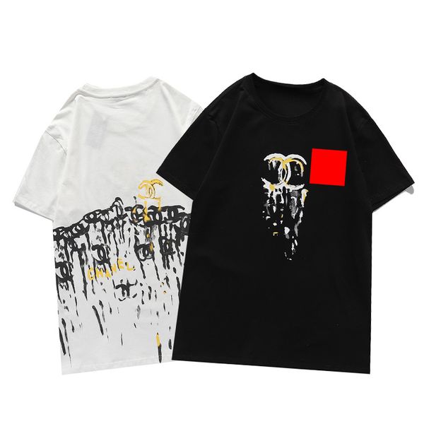 

2021ss christian fashion men casual t shirts mens designer t shirt man paris france street shorts sleeve clothing tshirts asian size m-3xl p, White;black