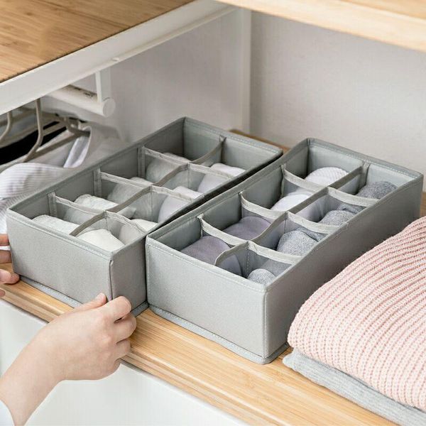 

storage drawers multi grids underwear box home dormitory saving space container clothes socks tie separated organizer accessories