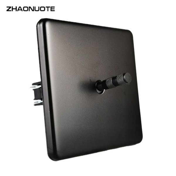 

smart home control black wall light switch 1 gang 2 way stainless steel panel toggle eu socket usb outlet