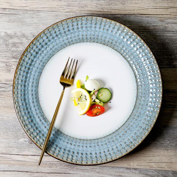 

dishes & plates practical pattern dinner creativity retro high end ceramic salad dessert talerze obiadowe dinnerware dk50dp