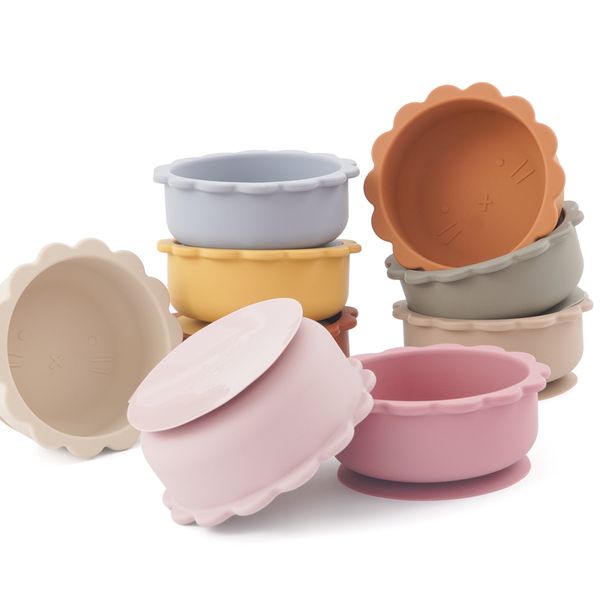 

childrens tableware feeding baby learning dishes suction bowl lion shape food plates training dishes plates newborn accessorie