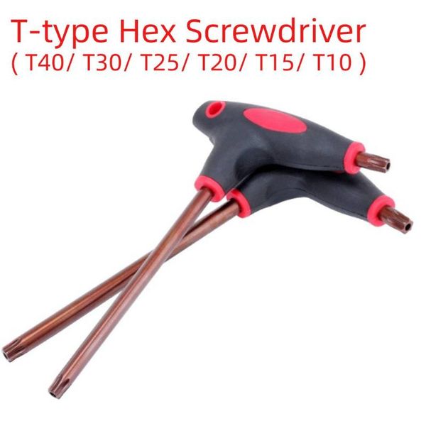 

t-handle grip hex allen key screwdriver long arm driver tool t10/t15/t20/t25/t30/t40 s2 steel for mechanics/ engineers/ garages hand tools