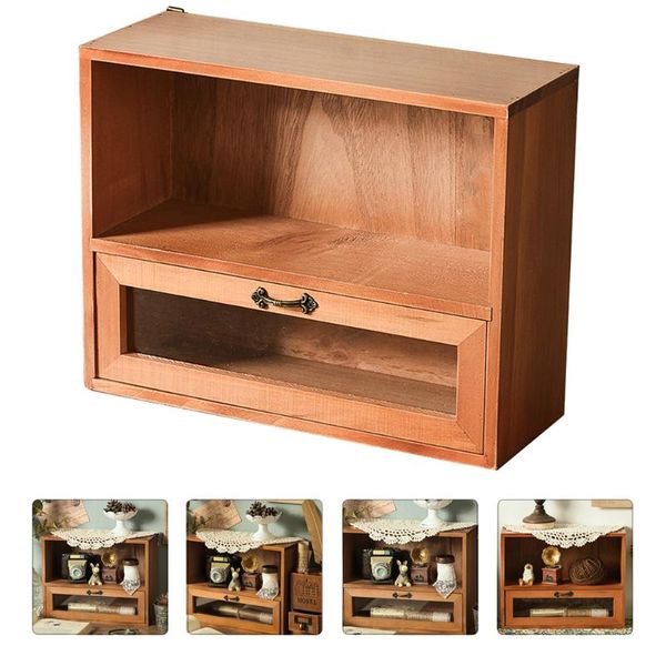 

storage drawers 1pc wooden box vintage organizer cosmetic cabinet
