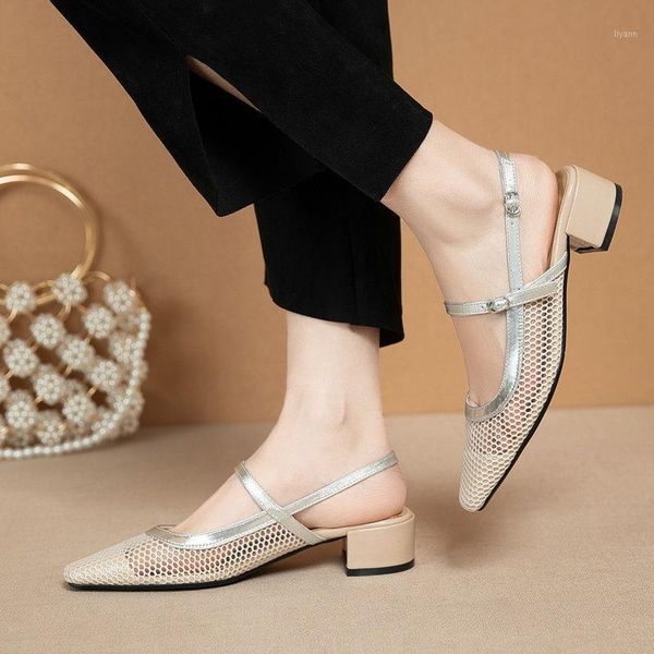 

dress shoes coolulu cut out women pumps square mid heel slingback all match patent leather summer ladies 34-43, Black
