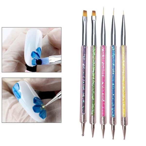 

double-headed color drawing pens set drill pen tool therapy hook nail line light t0r3 art kits