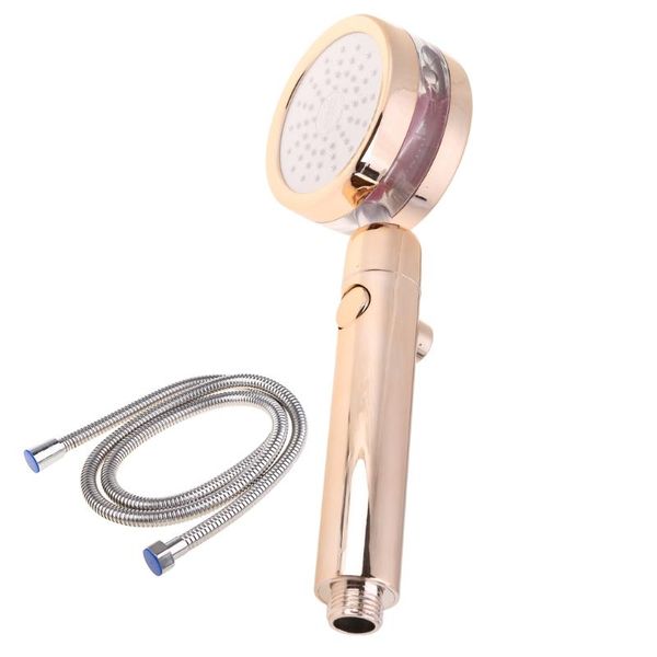 

bathroom shower sets head 360 degrees rotating double-sided turbocharged with switch on/off button easy install handheld