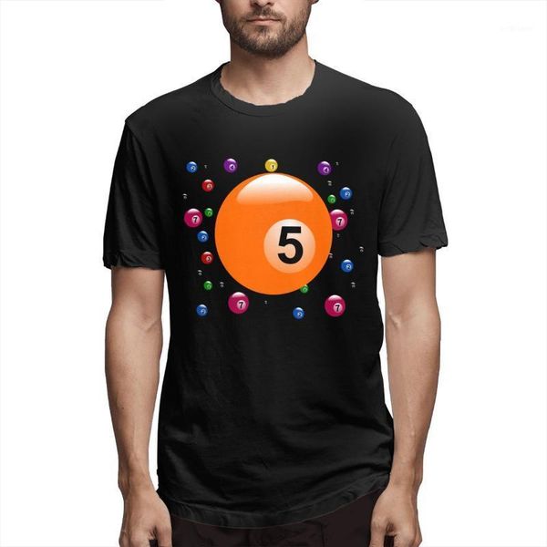 

billiards men's short sleeve t-shirt summer fashion tees, White;black