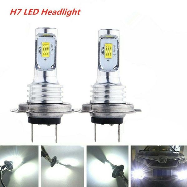 

Car Headlights 2Pcs 7000K Headlamps Bulb Driving Fog Light Auto Accessories Bulbs Beam H7 LED Headlight