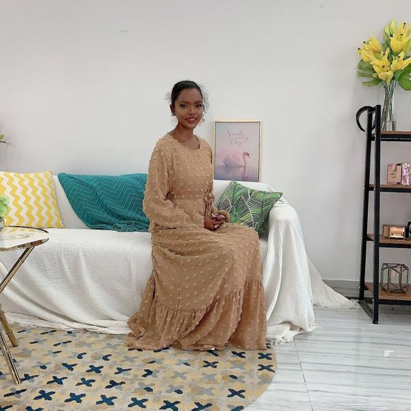 

muslim women long dress flower dubai middle east arab jilbab maxi robe casual sleeve gown with belt turkish ramadan fashion dresses, Black;gray