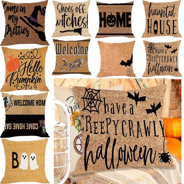 

pillow case halloween decoration for home cartoon pumpkin bat ghost pillowcase horror party supplies accessories haloween ornament