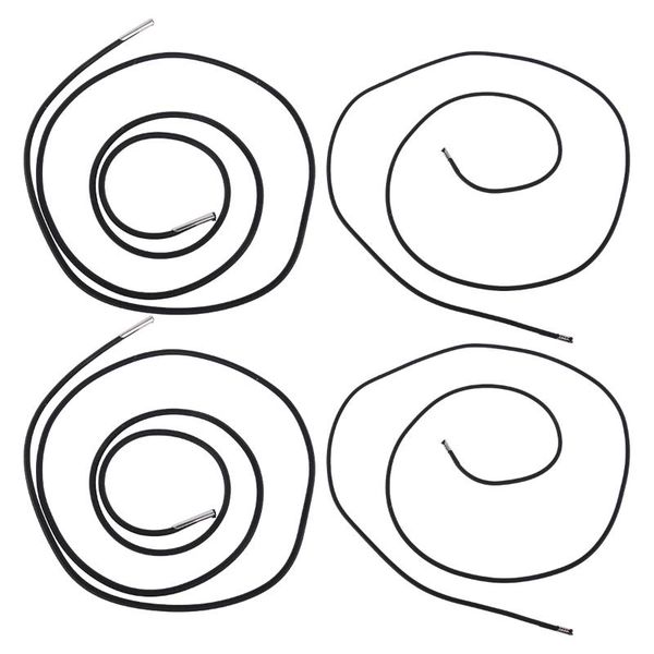 

yarn 4pcs deck chair rope accessories chaise longue elastic (black), Black;white