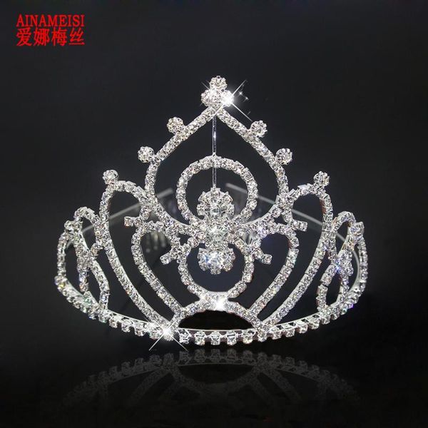 

hair clips & barrettes ainameisi luxury bride tiaras pageant large crown for women rhinestone headbands wedding accessories fashion jewelry, Golden;silver