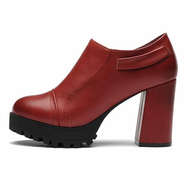 

dress shoes platform women's with thick soles, casual heels, high heels, Black