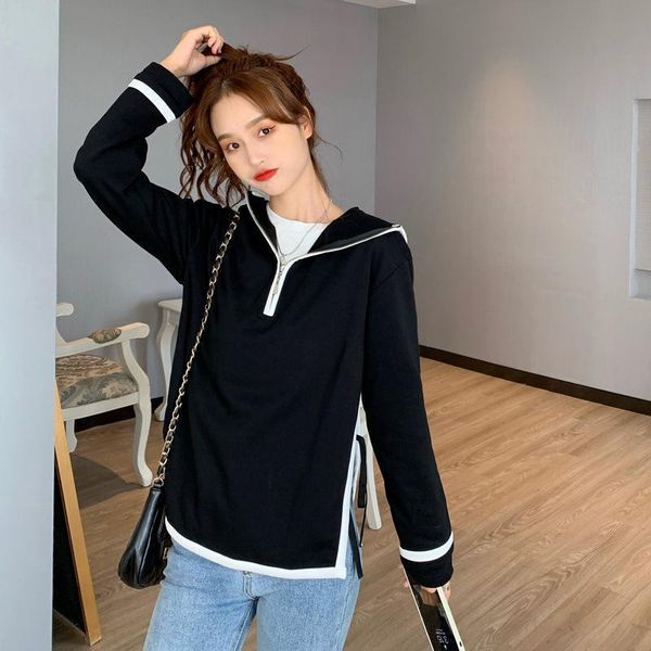 

hoodies 2021 winter simple quality classic casual women's hoodie, Black