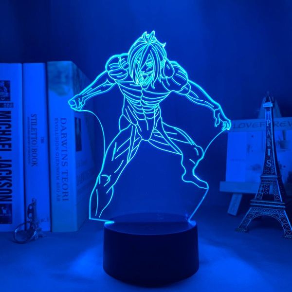 

night lights anime 3d light attack on titan table led for home decoration birthday gift manga