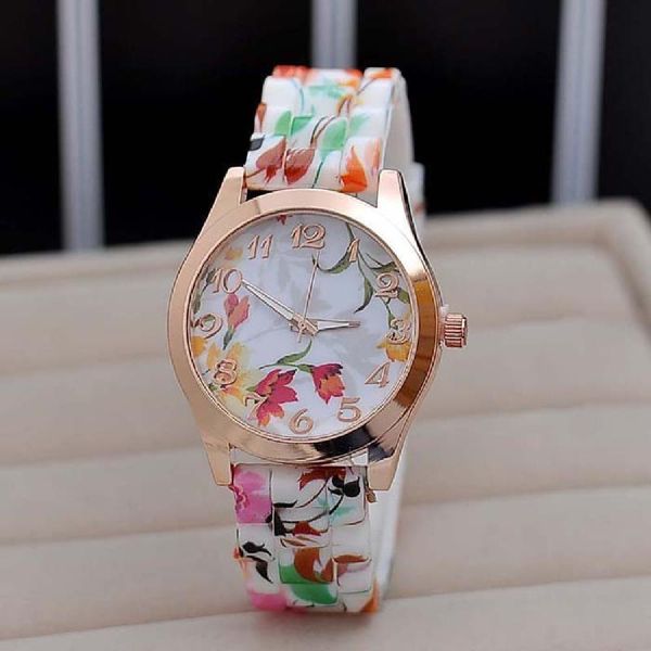 

wristwatches explosive geneva fashion print women watch wholesale, Slivery;brown