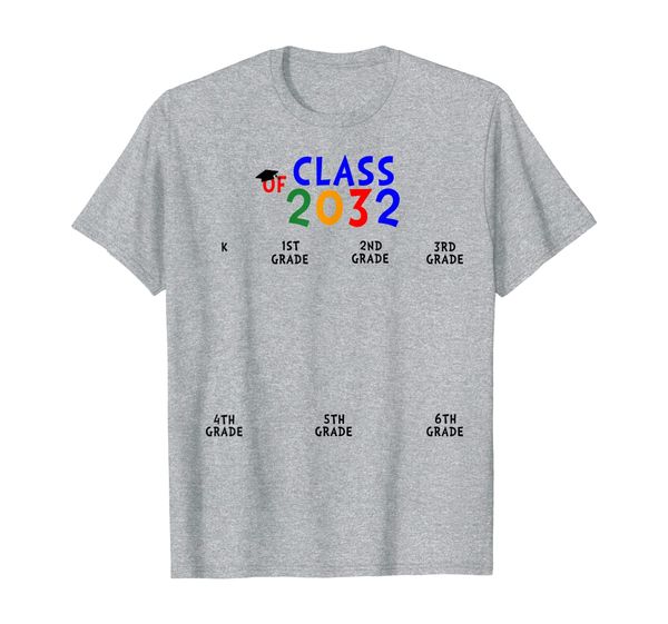 

class of 2032 with handprint space 2 sided t-shirt, White;black