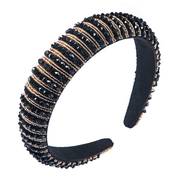 

dhl luxury women039s full crystal rhinestone sponge embellished padded headband girl handmade beaded hairband jewelled hair acc9764857